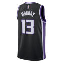 Keegan Murray #13 Maillot icône noir des Sacramento Kings