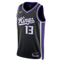 Keegan Murray #13 Maillot icône noir des Sacramento Kings