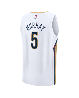 Dejounte Murray #5 Maillot blanc de l'association des pélicans de la Nouvelle-Orléans