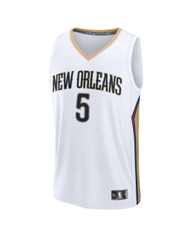 Dejounte Murray #5 Maillot blanc de l'association des pélicans de la Nouvelle-Orléans