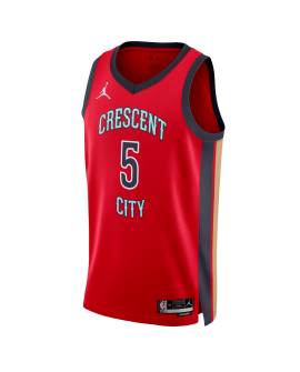 Dejounte Murray #5 Maillot rouge des Pélicans de la Nouvelle-Orléans