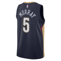 Dejounte Murray #5 Maillot icône de la marine des pélicans de la Nouvelle-Orléans