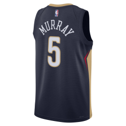 Dejounte Murray #5 Maillot icône de la marine des pélicans de la Nouvelle-Orléans
