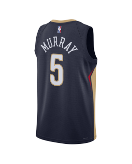 Dejounte Murray #5 Maillot icône de la marine des pélicans de la Nouvelle-Orléans