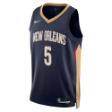 Dejounte Murray #5 Maillot icône de la marine des pélicans de la Nouvelle-Orléans