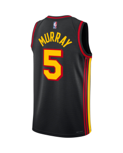 Dejounte Murray #5 Maillot de déclaration noir des Atlanta Hawks