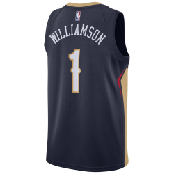 Zion Williamson #1 Maillot icône de la marine des pélicans de la Nouvelle-Orléans