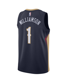 Zion Williamson #1 Maillot icône de la marine des pélicans de la Nouvelle-Orléans