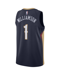 Zion Williamson #1 Maillot icône de la marine des pélicans de la Nouvelle-Orléans