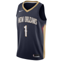 Zion Williamson #1 Maillot icône de la marine des pélicans de la Nouvelle-Orléans