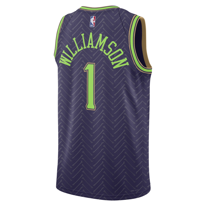 Zion Williamson #1 Maillot New Orleans Pelicans Purple City Edition