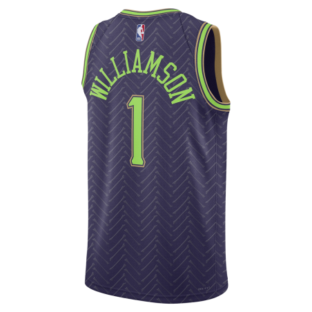 Zion Williamson #1 Maillot New Orleans Pelicans Purple City Edition