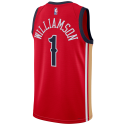 Zion Williamson #1 Maillot rouge des Pélicans de la Nouvelle-Orléans