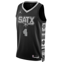 De'Aaron Fox #4 Maillot de déclaration noir San Antonio Spurs