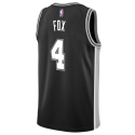 De'Aaron Fox #4 Maillot Icône Noir San Antonio Spurs