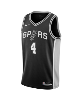 De'Aaron Fox #4 Maillot Icône Noir San Antonio Spurs