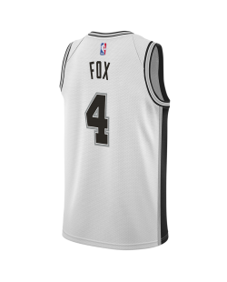 De'Aaron Fox #4 Maillot blanc de l'association des San Antonio Spurs