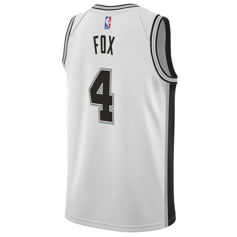 De'Aaron Fox #4 Maillot blanc de l'association des San Antonio Spurs