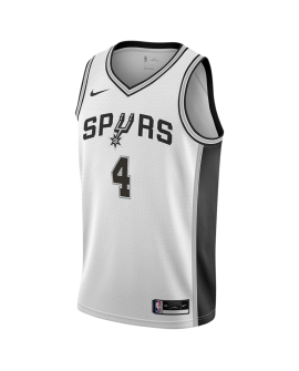 De'Aaron Fox #4 Maillot blanc de l'association des San Antonio Spurs