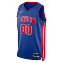 Maillot personnalisé icône bleue des Detroit Pistons