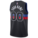 Maillot de déclaration noir personnalisé des Detroit Pistons
