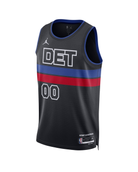Maillot de déclaration noir personnalisé des Detroit Pistons