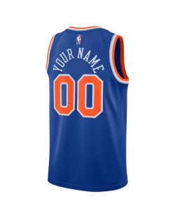 Maillot personnalisé icône bleue des New York Knicks