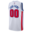 Maillot personnalisé de l'association blanche des Detroit Pistons