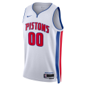Maillot personnalisé de l'association blanche des Detroit Pistons