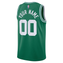 Maillot personnalisé icône verte des Boston Celtics