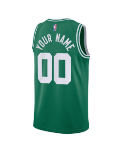 Maillot personnalisé icône verte des Boston Celtics
