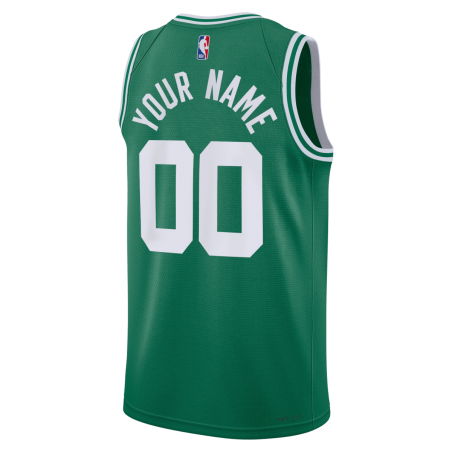 Maillot personnalisé icône verte des Boston Celtics