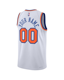 Maillot personnalisé de l'association blanche des New York Knicks
