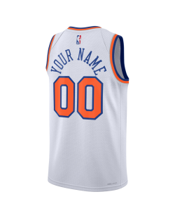 Maillot personnalisé de l'association blanche des New York Knicks