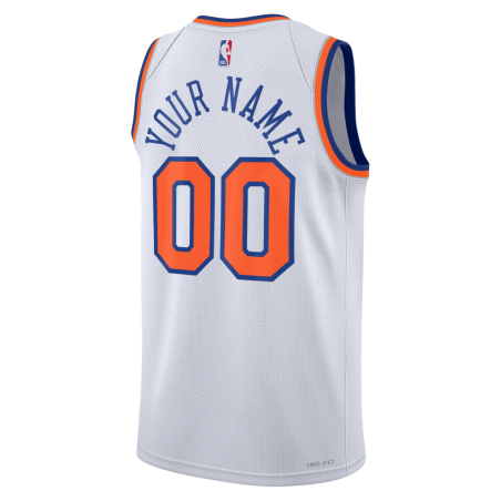 Maillot personnalisé de l'association blanche des New York Knicks