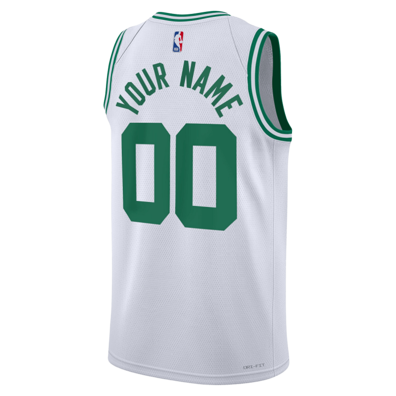 Maillot personnalisé de l'association blanche des Boston Celtics