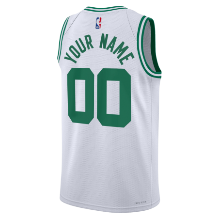 Maillot personnalisé de l'association blanche des Boston Celtics
