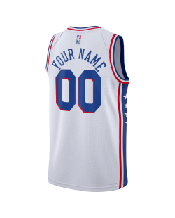 Maillot personnalisé de l'association blanche des 76ers de Philadelphie