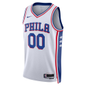 Maillot personnalisé de l'association blanche des 76ers de Philadelphie