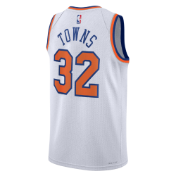 Karl-Anthony Towns #32 Maillot de l'association blanche des New York Knicks