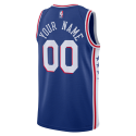 Maillot personnalisé icône bleue des 76ers de Philadelphie