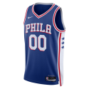 Maillot personnalisé icône bleue des 76ers de Philadelphie