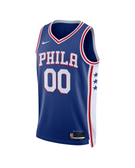 Maillot personnalisé icône bleue des 76ers de Philadelphie