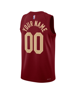 Maillot personnalisé icône bordeaux des Cleveland Cavaliers
