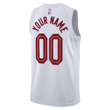 Maillot personnalisé de l'association blanche des Cleveland Cavaliers