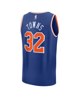 Karl-Anthony Towns #32 Maillot Icon Bleu des New York Knicks