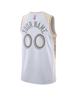 Maillot personnalisé Chicago Bulls White City Edition