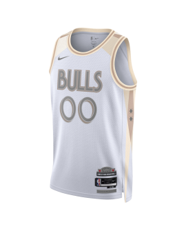 Maillot personnalisé Chicago Bulls White City Edition