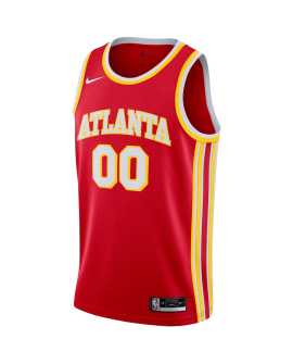 Maillot personnalisé icône rouge des Atlanta Hawks