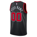 Maillot de déclaration noir personnalisé des Chicago Bulls